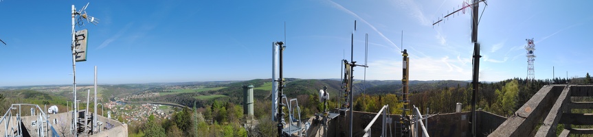 Výhled z vysílače na Homoli na Štěchovice