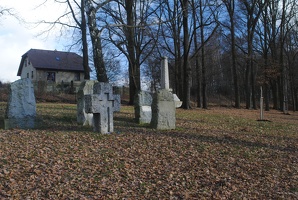 Vojenský hřbitov při zajateckém táboře v Podhradě