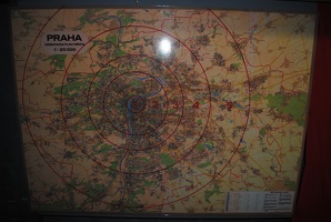 Mapa radioaktivního útoku - Expozice v protiatomovém krytu pod Parukářkou