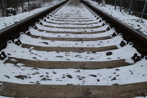 Železniční koleje u Žvahova