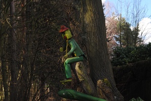 Dřevěné sochy ve Strašíně - vodník