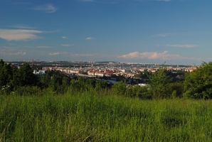 Výhled z Děvína na Prahu