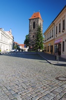 Věž kostela svatého Gortharda v Českém Brodě