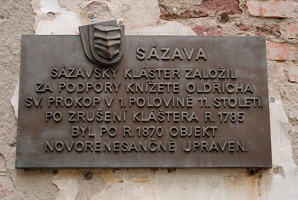 Informační tabule k Sázavskému klášteru