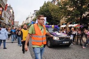 Průvod Prague Pride 2014 v ulici Na Příkopě