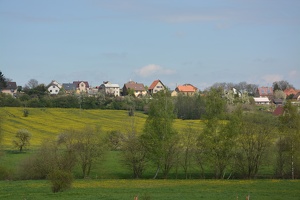 Výhled na Mšenské Žehrovice od Malého dvorského rybníka