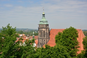Výhled na Pirnu ze zámku Sonnenstein