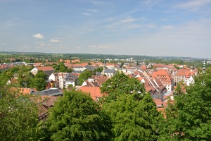 Výhled na Pirnu ze zámku Sonnenstein