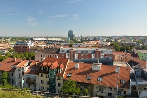 Výhled na Staré Brno z Denisových sadů