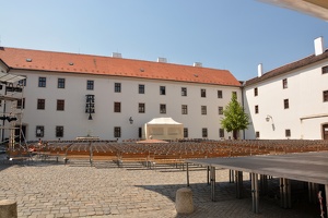 Velké nádvoří na hradu Špilberk