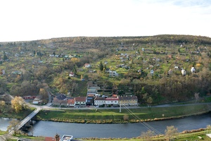 Výhled ze Znojemského hradu na Kraví horu